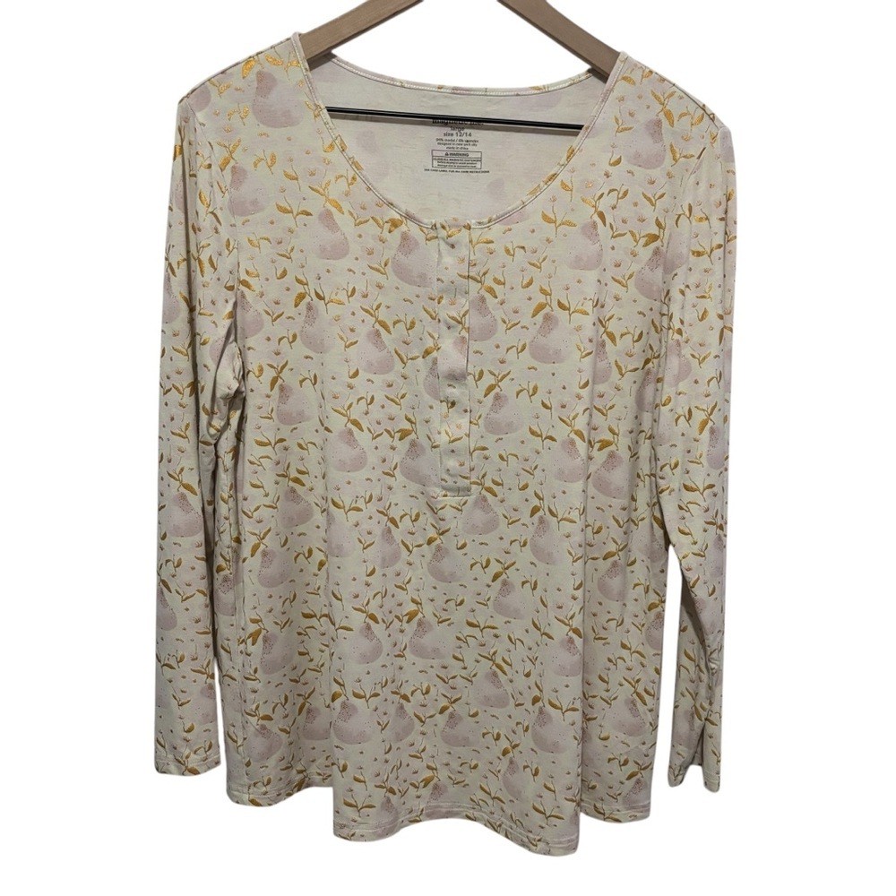 Magnetic Me Nursing Popover Long Sleeve Shirt Women's Size Large 12/14